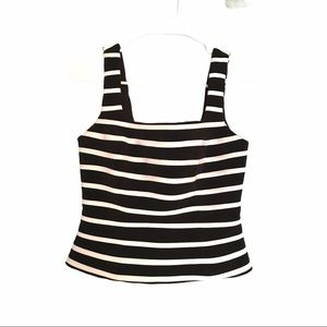 Vintage JS Collection Square Neck Striped Top